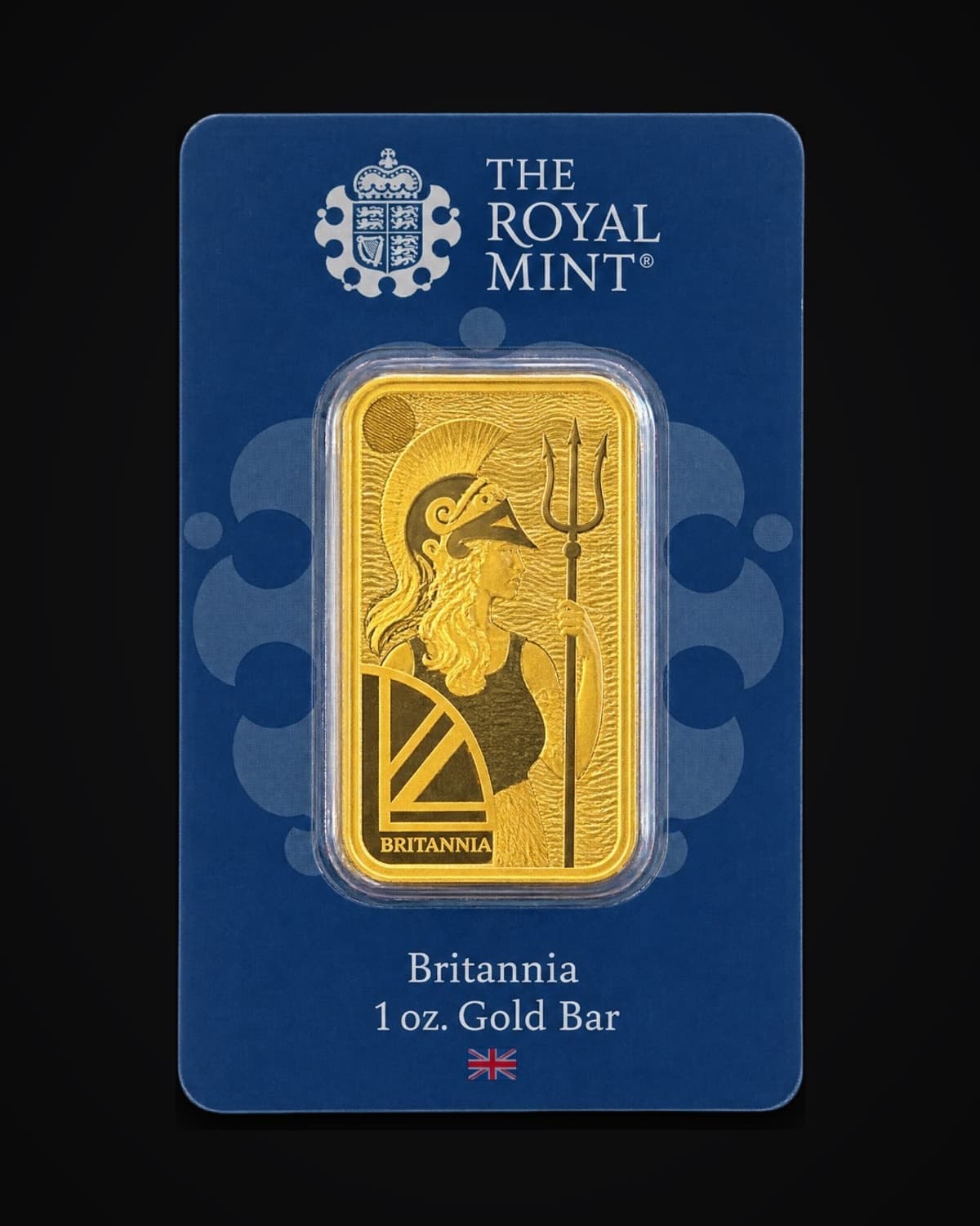 Royal Mint Britannia one ounce gold bar sealed in its card