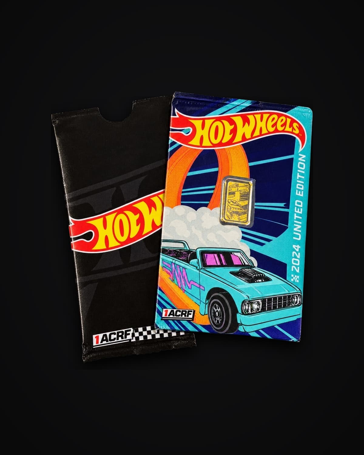 Hot Wheels 2024 limited edition card with a sealed gold bar